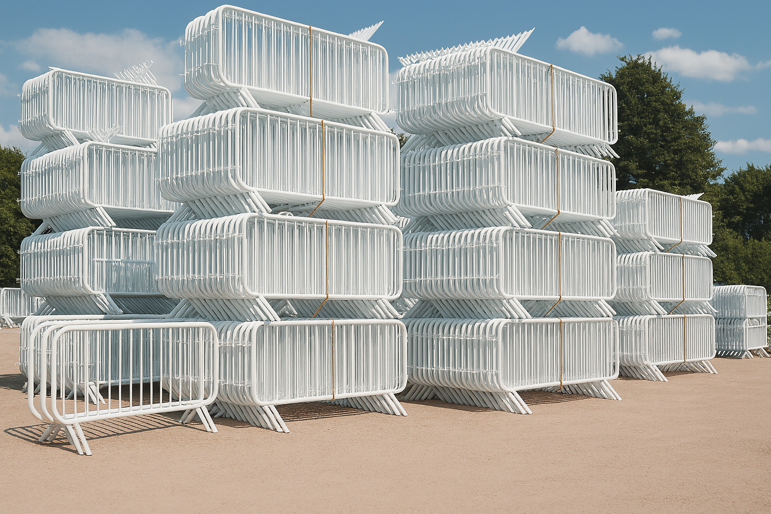 Crowd Control Barrier with Fixed Leg